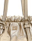 Metallic Nappa Mini Joie Shoulder Bag Pirite