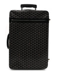Goyardine Rolling Suitcase Trolley PM Black