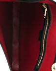 Ancora Calfskin Medium Jackie Shoulder Bag Black