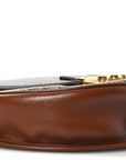 GG Supreme Monogram Calfskin Small Padlock Messenger Shoulder Bag Beige Black Cuir