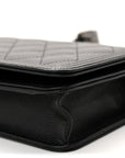 Caviar Quilted Boy Wallet On Chain WOC Black