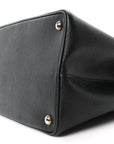 Saffiano Cuir Large Double Bag Black Fuoco