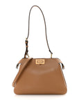 Vitello Small Soft Peekaboo Satchel Cappuccino