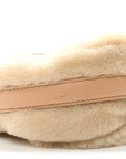 Shearling Arque Shoulder Bag Ecru Noisette