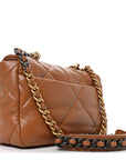 Lambskin Quilted Medium CHNL 19 Flap Brown