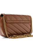 Azalea Calfskin Matelasse Diagonal Super Mini GG Marmont Shoulder Bag Cuir