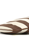 Canvas Calfskin Striped Ivy Cacao Naturale