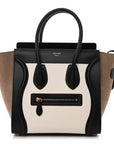 Bullhide Calfskin Nubuck Micro Tri-Color Luggage White Khaki