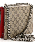 GG Supreme Monogram Mini Dionysus Shoulder Bag Hibiscus Red