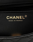 Lambskin Quilted Mini Rectangular Flap Black