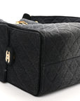 Washed Denim Quilted Medium CHNL 25 Handbag Black