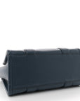 Grained Calfskin Small The Tote Bag Blue Sea