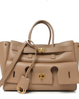 Smooth Calfskin Small Bel Air Carry All Bag Latte