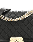 Caviar Quilted Medium Boy Flap Black