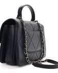 Lambskin Quilted Medium Trendy CC Flap Dual Handle Bag Blue