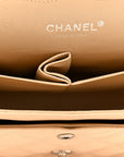 Caviar Quilted Jumbo Double Flap Light Beige
