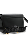 Grainy Calfskin Vintage Check Note Crossbody Bag Black