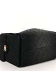 Washed Denim Quilted Small CHNL 25 Handbag Black