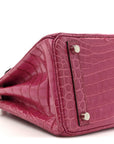 Shiny Niloticus Crocodile Birkin 25 Rose Scheherazade