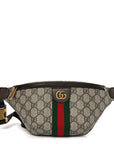 GG Supreme Monogram Web Small Ophidia Belt Bag Beige Ebony New Acero