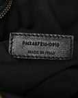 Calfskin Y Quilted Monogram Medium Loulou Chain Satchel Black
