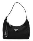 Tessuto Nylon Saffiano Mini Re-Edition 2005 Bag Black