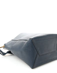 Goatskin Sangle Bucket Bag Blue