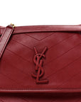 Lambskin Matelasse Monogram Medium Niki Chain Satchel Rouge Legion