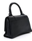 Shiny Box Calfskin Strass Hourglass Top Handle Bag XS Black