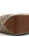 GG Supreme Monogram Large Linea A Hobo Light Brown