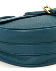 Grained Calfskin Medium Bobby Flap Steel Blue