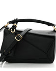 Nappa Lambskin Featherlight Mini Puzzle Bag Black