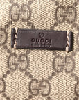 GG Supreme Monogram Medium Double Handle Briefcase Dark Brown