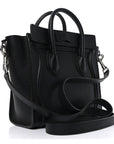 Drummed Calfskin Nano Luggage Black