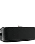 Lambskin Quilted Mini Rectangular Flap Black