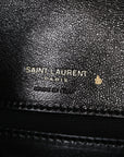 Lambskin Chevron Quilted Small Loulou Black