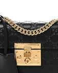 GCCIssima Small Padlock Shoulder Bag Black