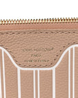 Calfskin Neverfull Inside Out MM Pochette Dune Hazelnut