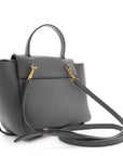 Grained Calfskin Nano Belt Bag Grey