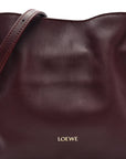 Calfskin Mini Flamenco Knot Clutch Dark Burgundy