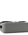 Caviar Quilted Jumbo Double Flap Grey