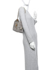 Suede Quilted Mini CHNL 25 Handbag Dark Grey