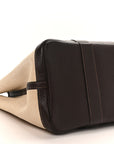 Toile Buffle Gala Garden Party Tote 36 MM Marron Fonce