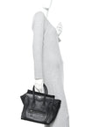 Drummed Calfskin Micro Luggage Black