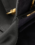 Grained Calfskin Mini Belt Bag Black
