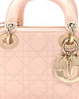 Lambskin Cannage Medium Lady D-Joy Powder Pink