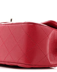 Caviar Quilted Mini Rectangular Flap Pink