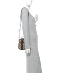 GG Supreme Monogram Web Mini Ophidia Double Zip Messenger Bag Beige New Acero