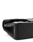 Lambskin Quilted Small Double Flap Black