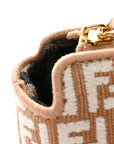 Raffia Chenille Vitello King Plexiglass Micro FF Mini By The Way Top Handle Boston Bag Naturale White